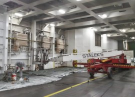 VIKING LINE (XPRS ship) car deck walls painting