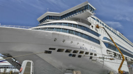 Tallink (SILJA EUROPA) superstructure painting